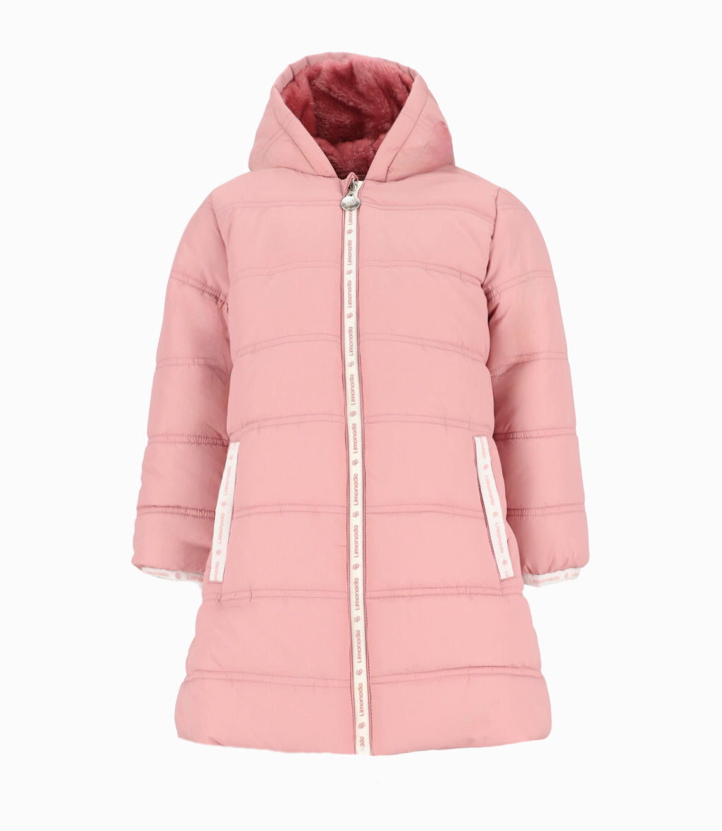 Parka Niña Con Gorro 2 años / Palo Rosa
