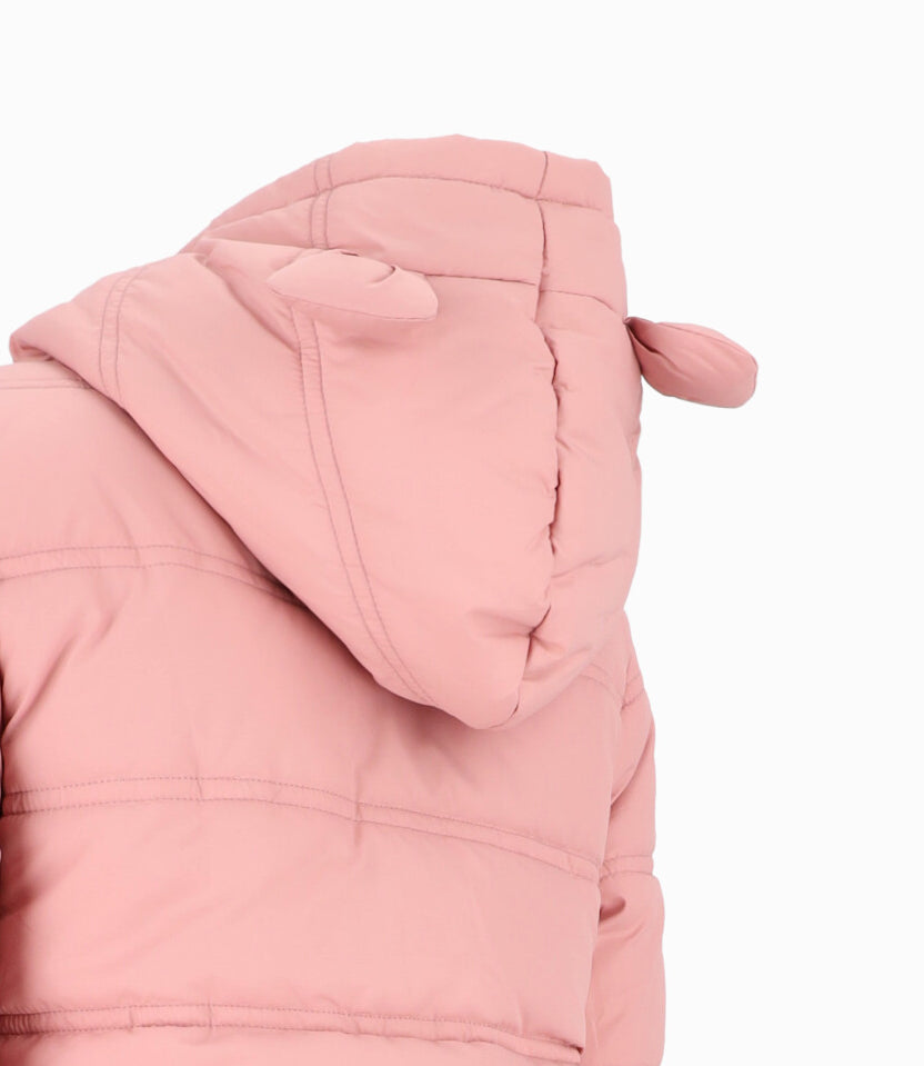 Parka Niña Con Gorro 2 años / Palo Rosa