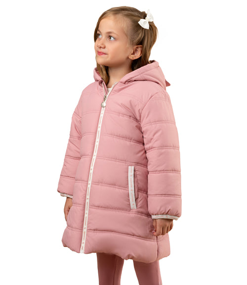 Parka Niña Con Gorro 2 años / Palo Rosa
