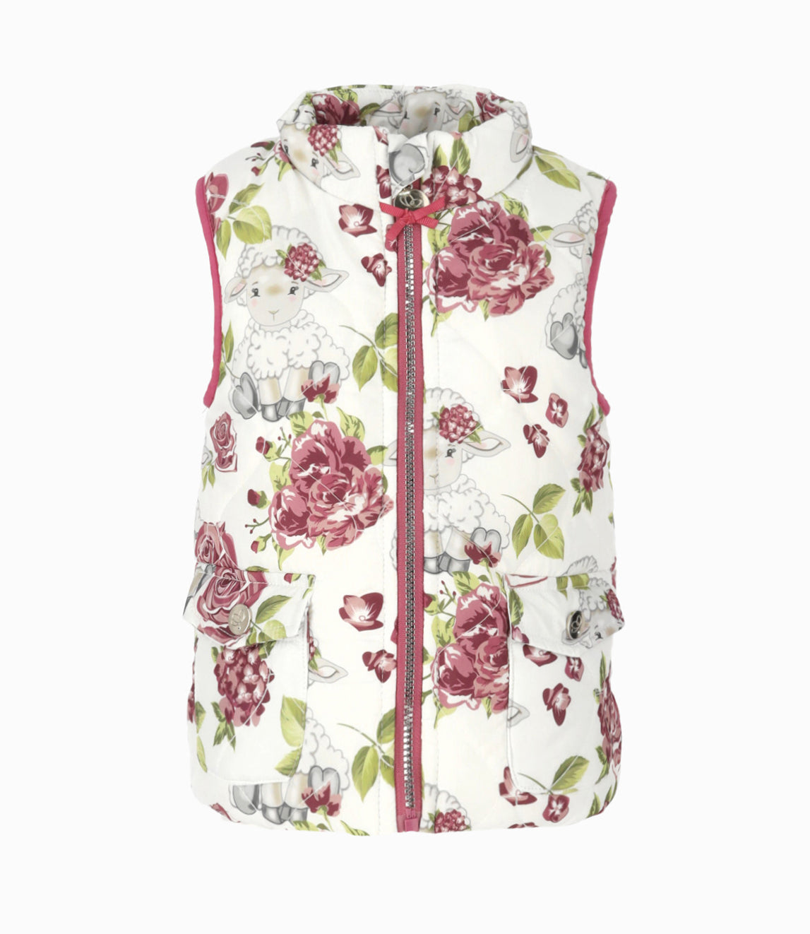 Parka niña sin mangas 2 años / Blanco