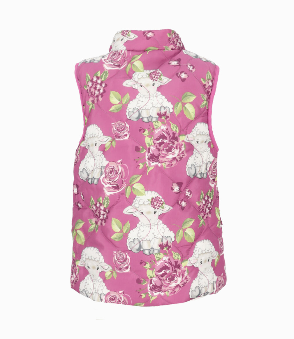 Parka niña sin mangas 2 años / Palo Rosa
