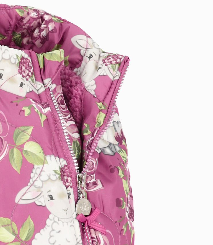 Parka niña sin mangas 2 años / Palo Rosa