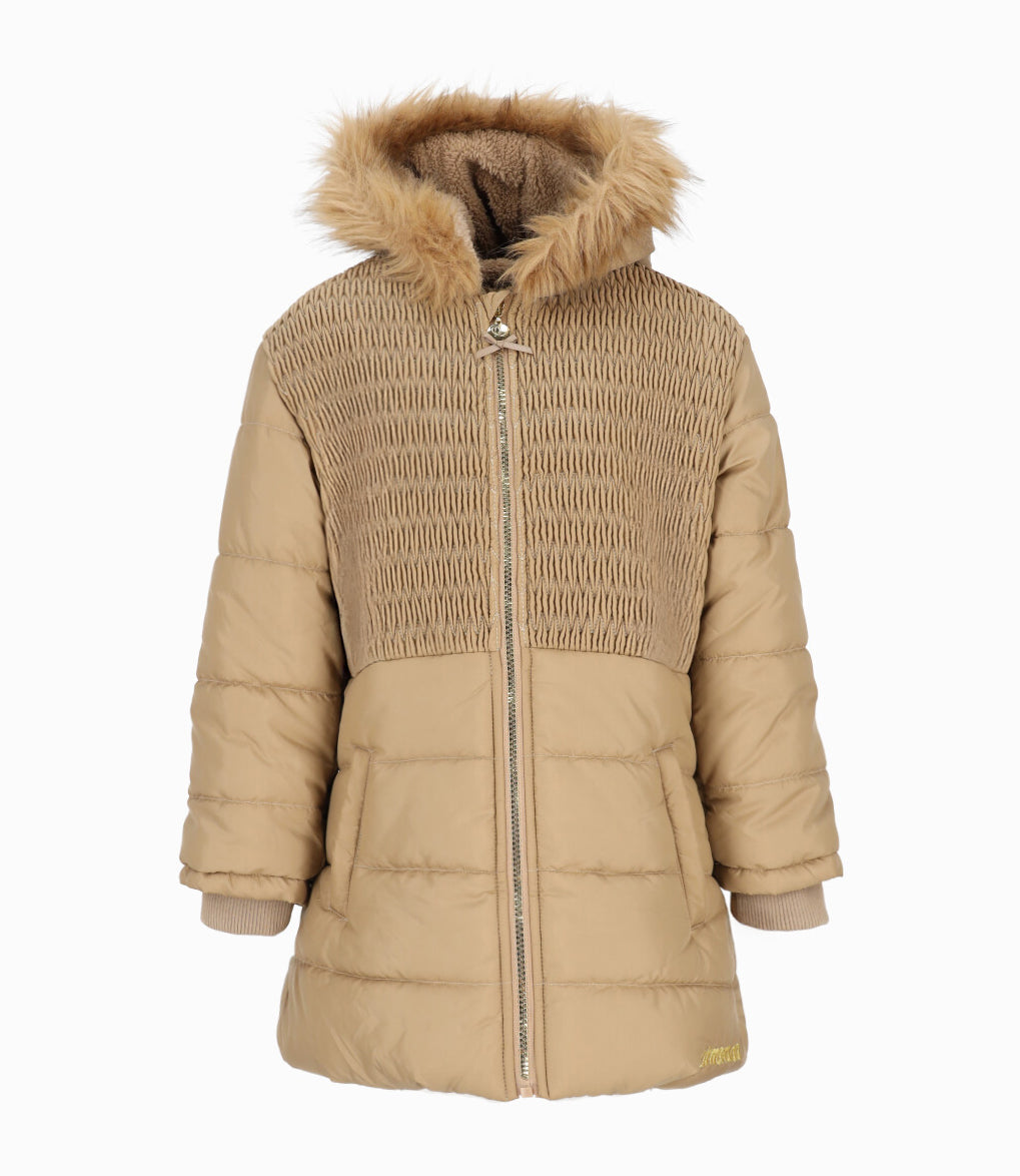 Parka niña acolchada 2 años / Beige