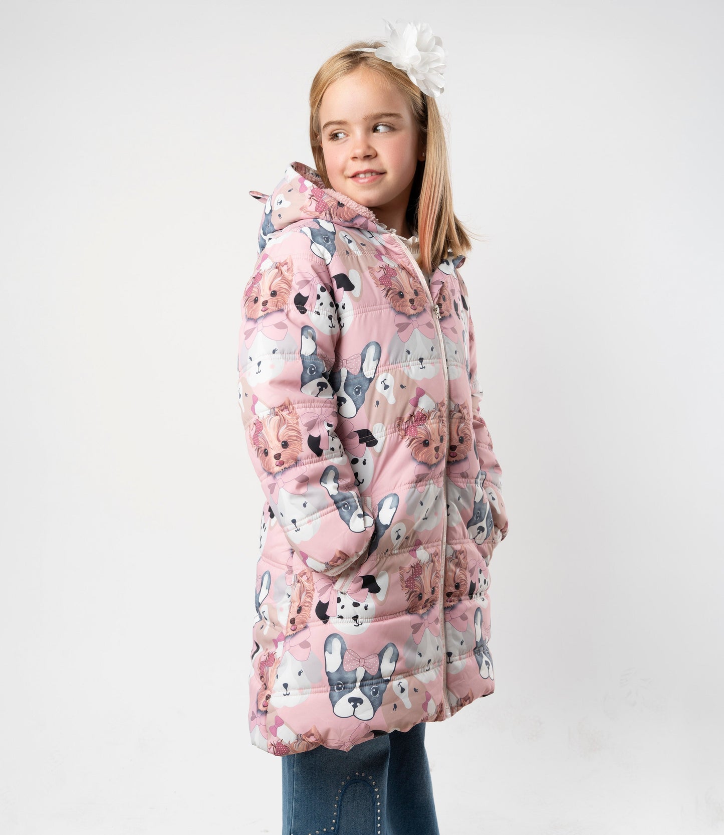 Parka niña con perrito