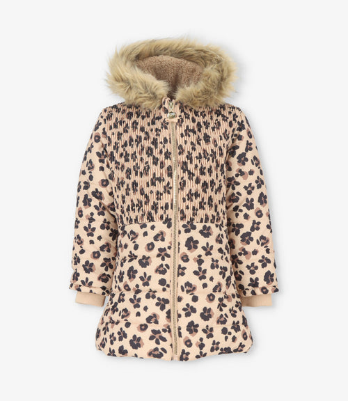 Parka niña animal print 2 años / Beige