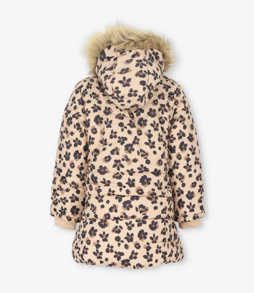 Parka niña animal print 2 años / Beige