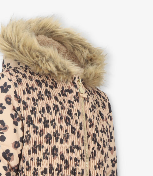 Parka niña animal print 2 años / Beige