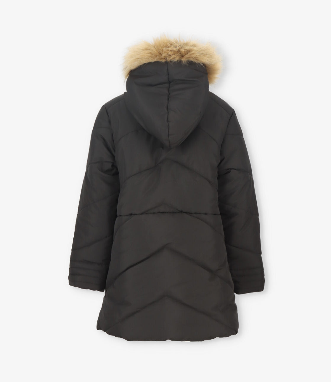 Parka niña engomada 2 años / Negro