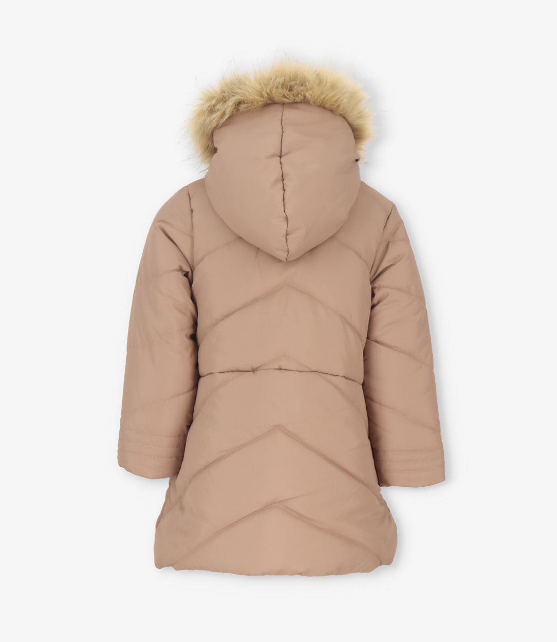 Parka niña engomada 2 años / Café