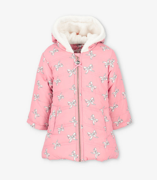 Parka niña con lazos 2 años / Rosado