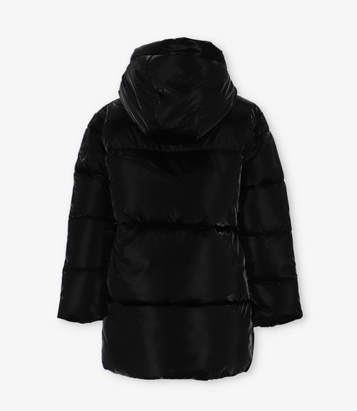 Parka niña engomada 2 años / Negro