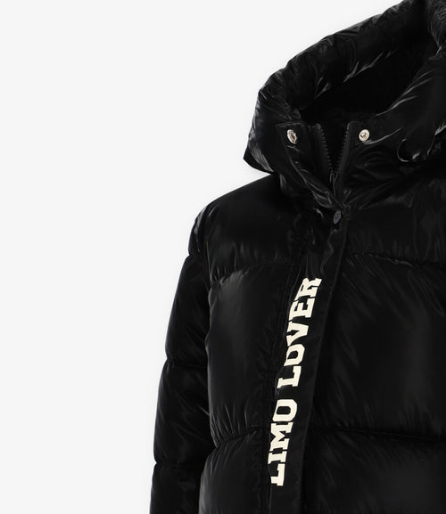 Parka niña engomada 2 años / Negro