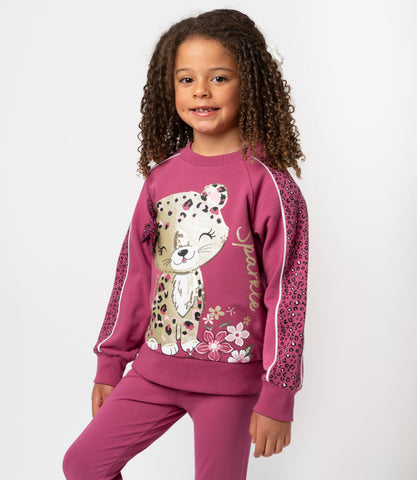 Polerón niña animal print