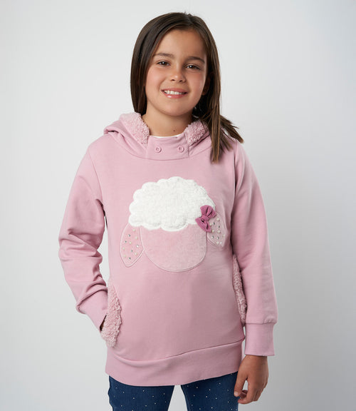 Polerón niña con oveja 2 años / Palo Rosa