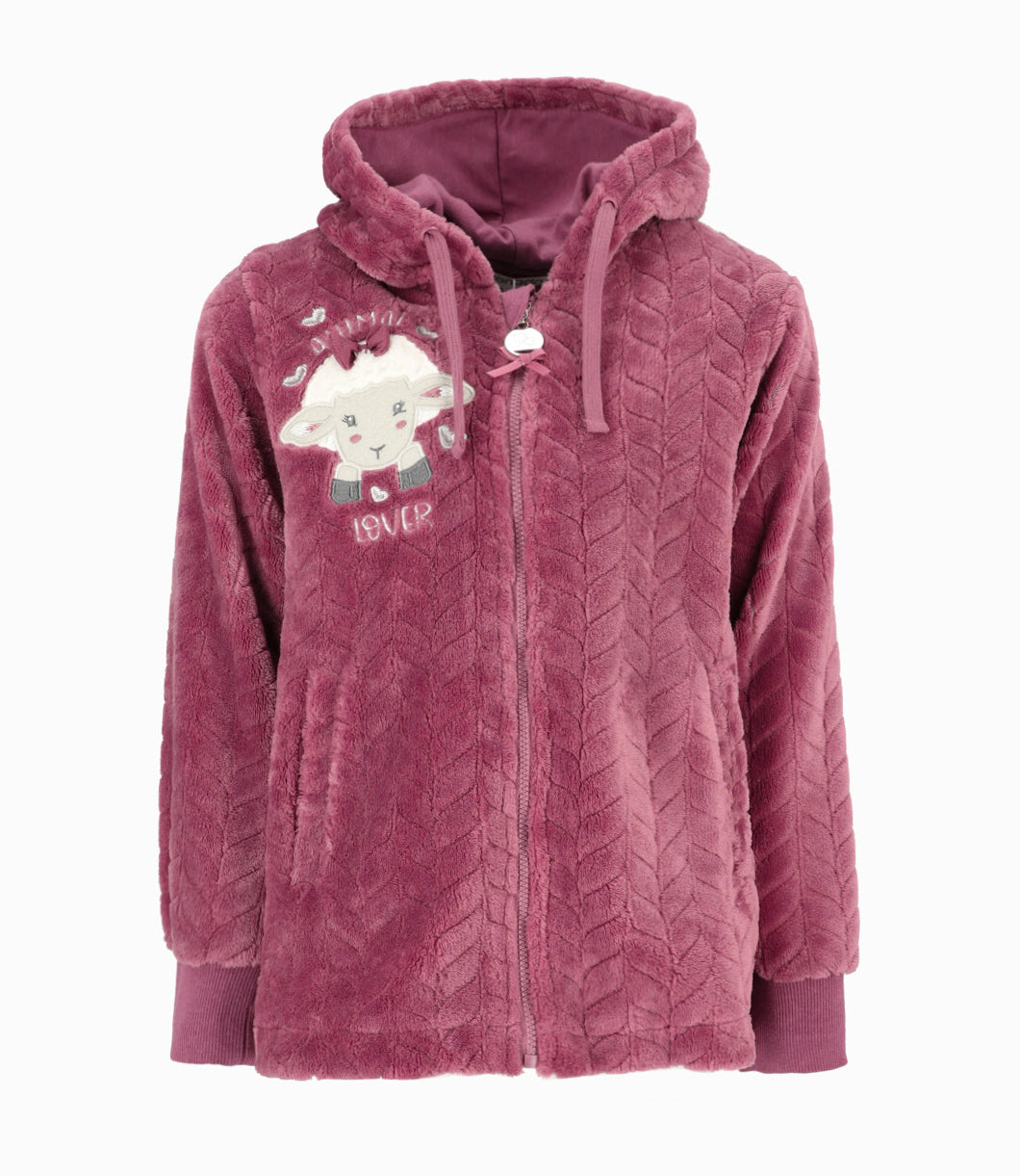 Polerón niña trenzado 2 años / Burdeo