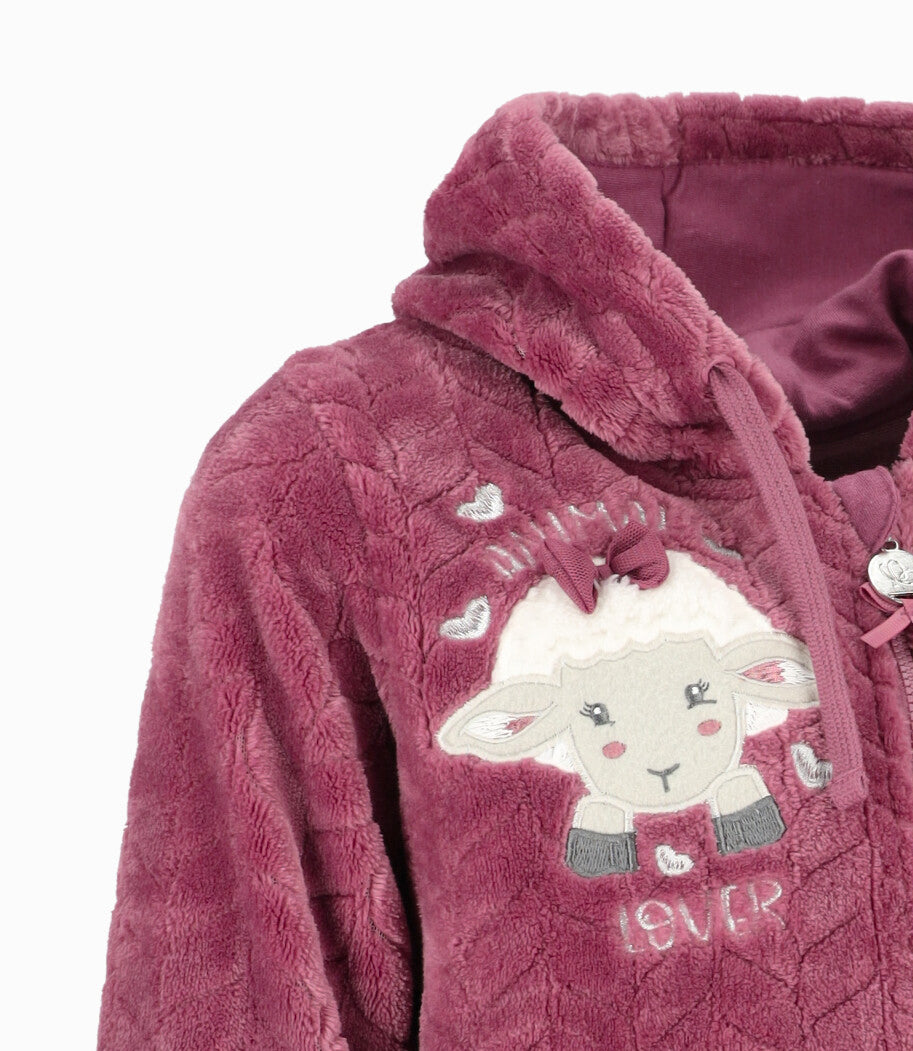 Polerón niña trenzado 2 años / Burdeo