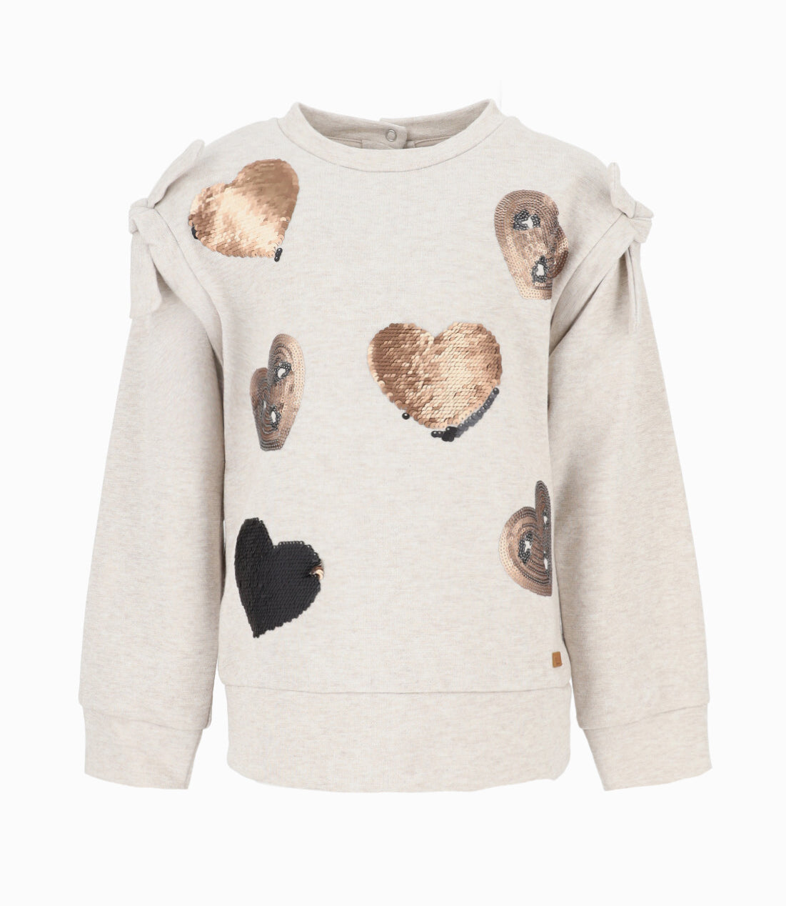 Polerón niña con corazones 2 años / Beige