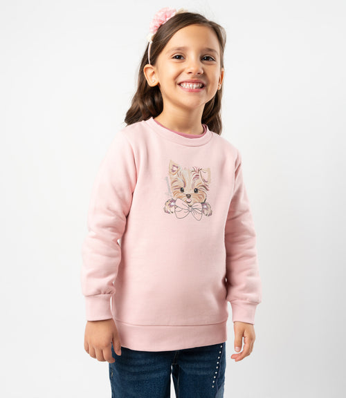 Polerón niña básico 2 años / Rosado