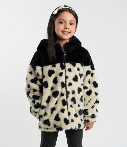 Polerón niña con corazones