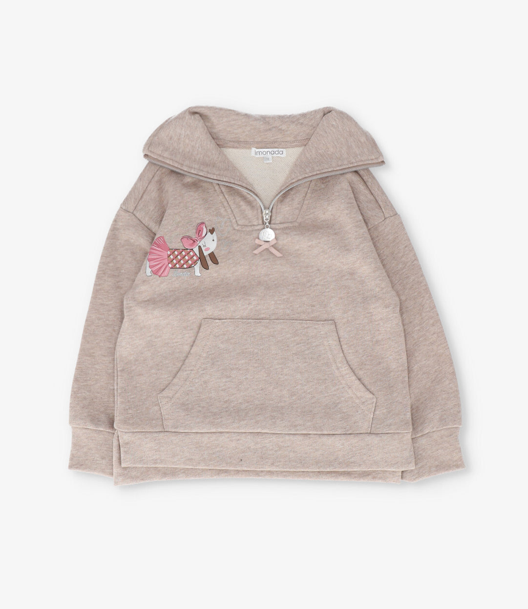 Polerón niña con perro 2 años / Crudo