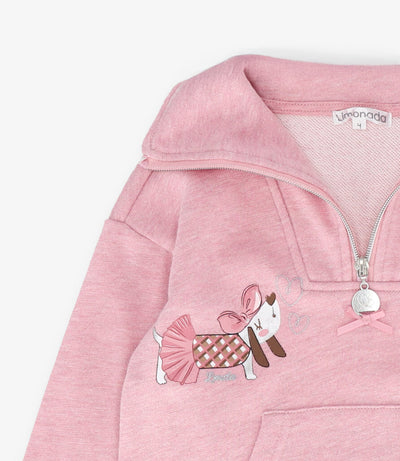 Polerón niña con perro 2 años / Coral