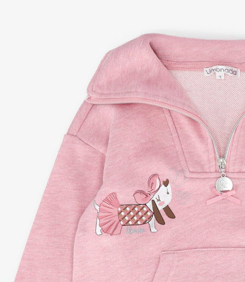 Polerón niña con perro 2 años / Coral