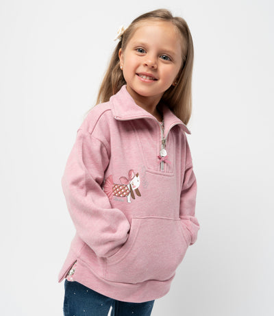 Polerón niña con perro 2 años / Coral