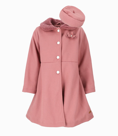 Abrigo niña con boina 2 años / Rosado