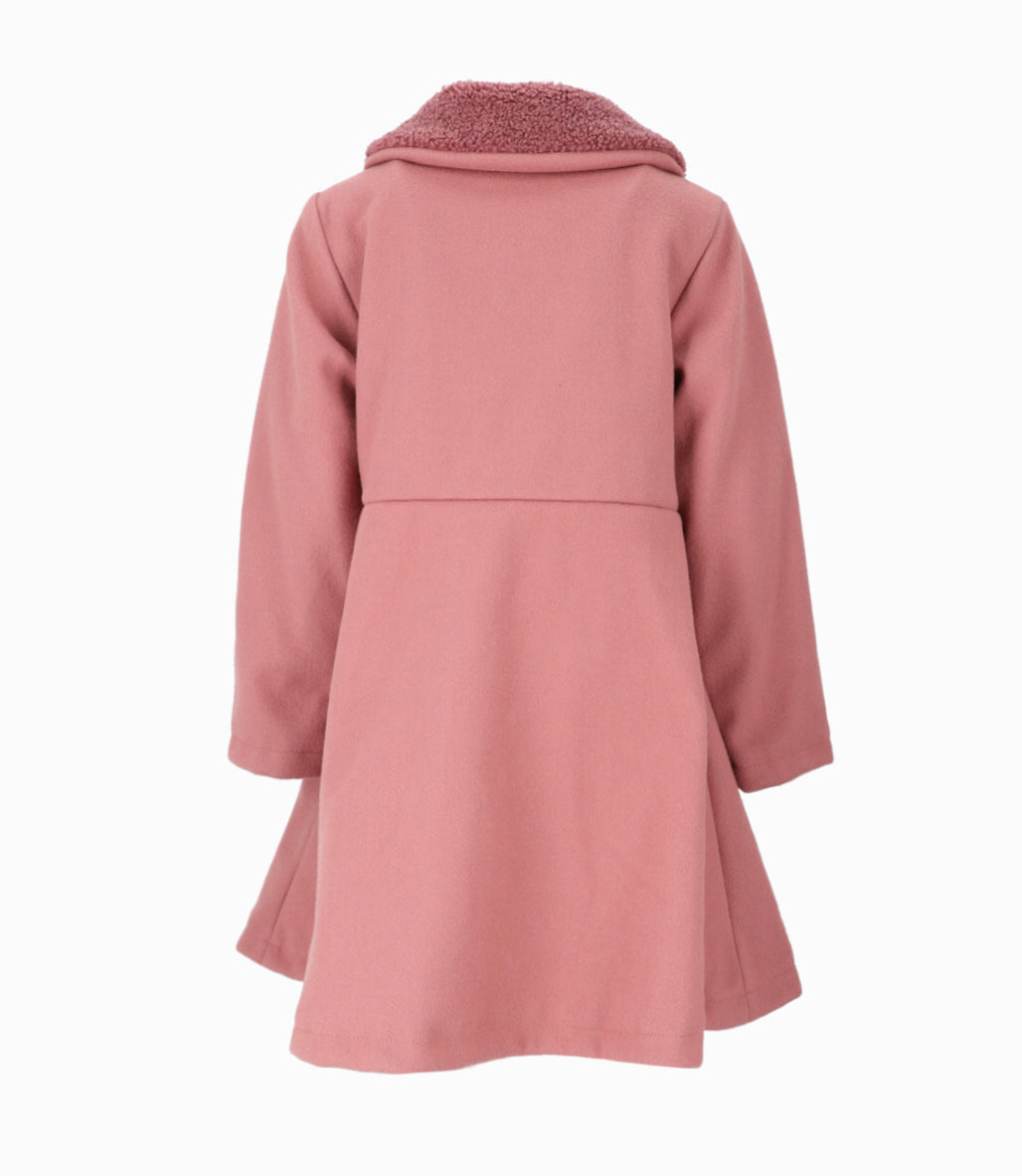 Abrigo niña con boina 2 años / Rosado