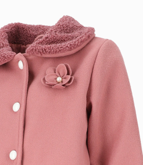 Abrigo niña con boina 2 años / Rosado