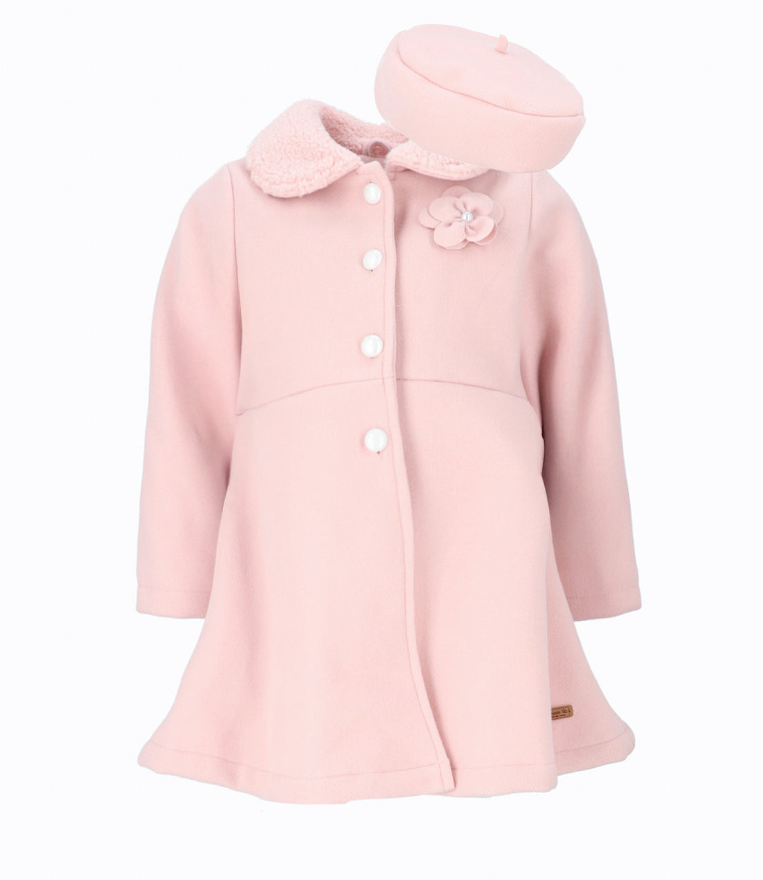 Abrigo niña con boina 2 años / Palo Rosa