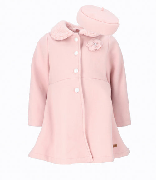 Abrigo niña con boina 2 años / Palo Rosa