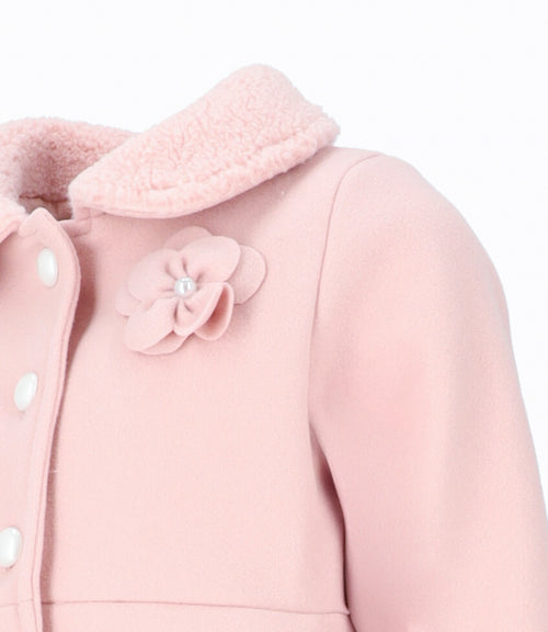 Abrigo niña con boina 2 años / Palo Rosa