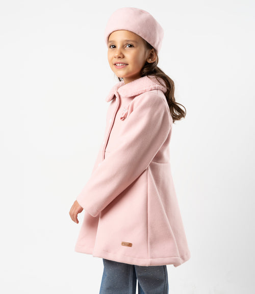 Abrigo niña con boina 2 años / Palo Rosa