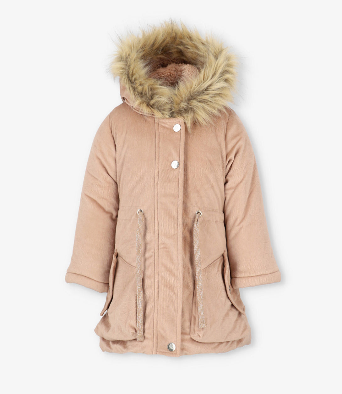 Abrigo niña de cotelé 2 años / Beige