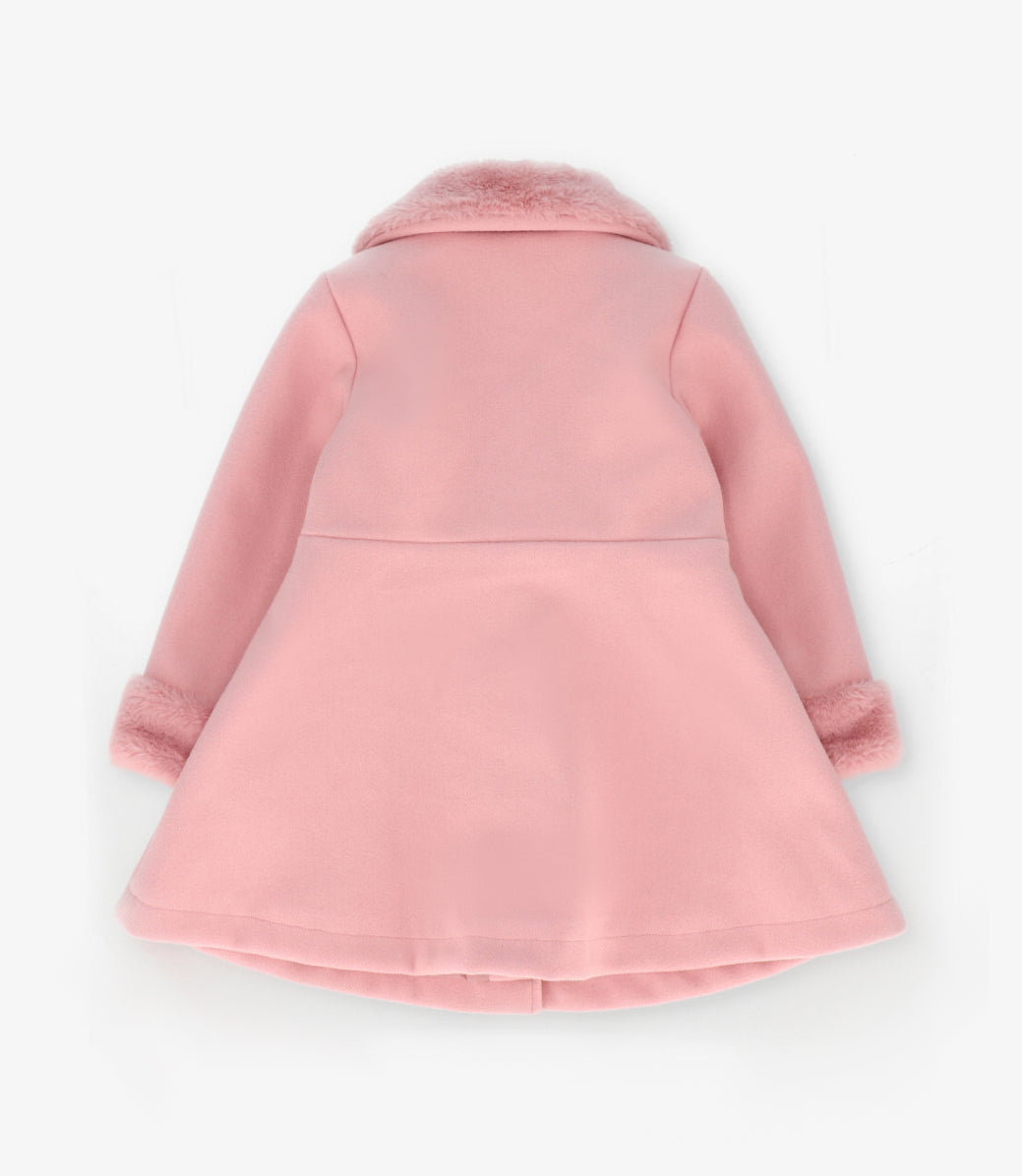 Abrigo niña con boina 2 años / Palo Rosa