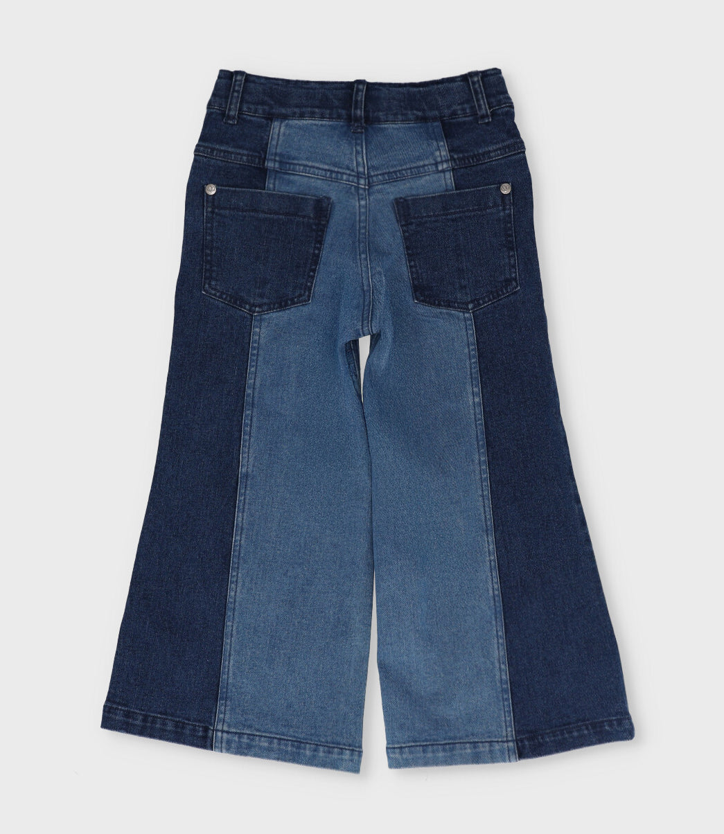 Jeans niña acampanados 2 años / Azul Marino