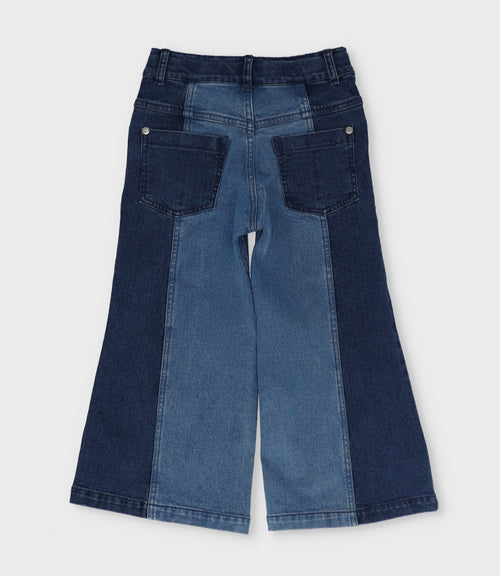 Jeans niña acampanados 2 años / Azul Marino