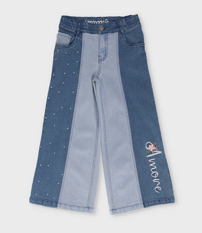 Jeans niña acampanados 2 años / Celeste