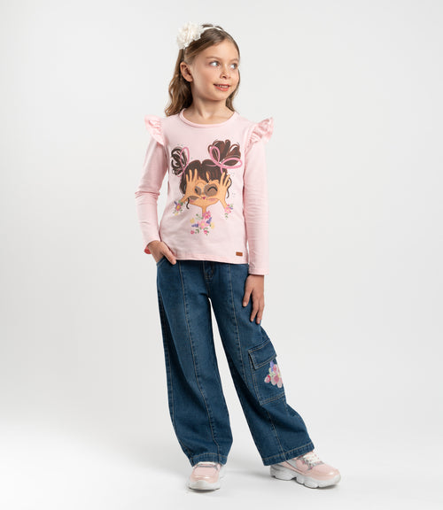 Jeans niña recto 2 años / Azul Marino