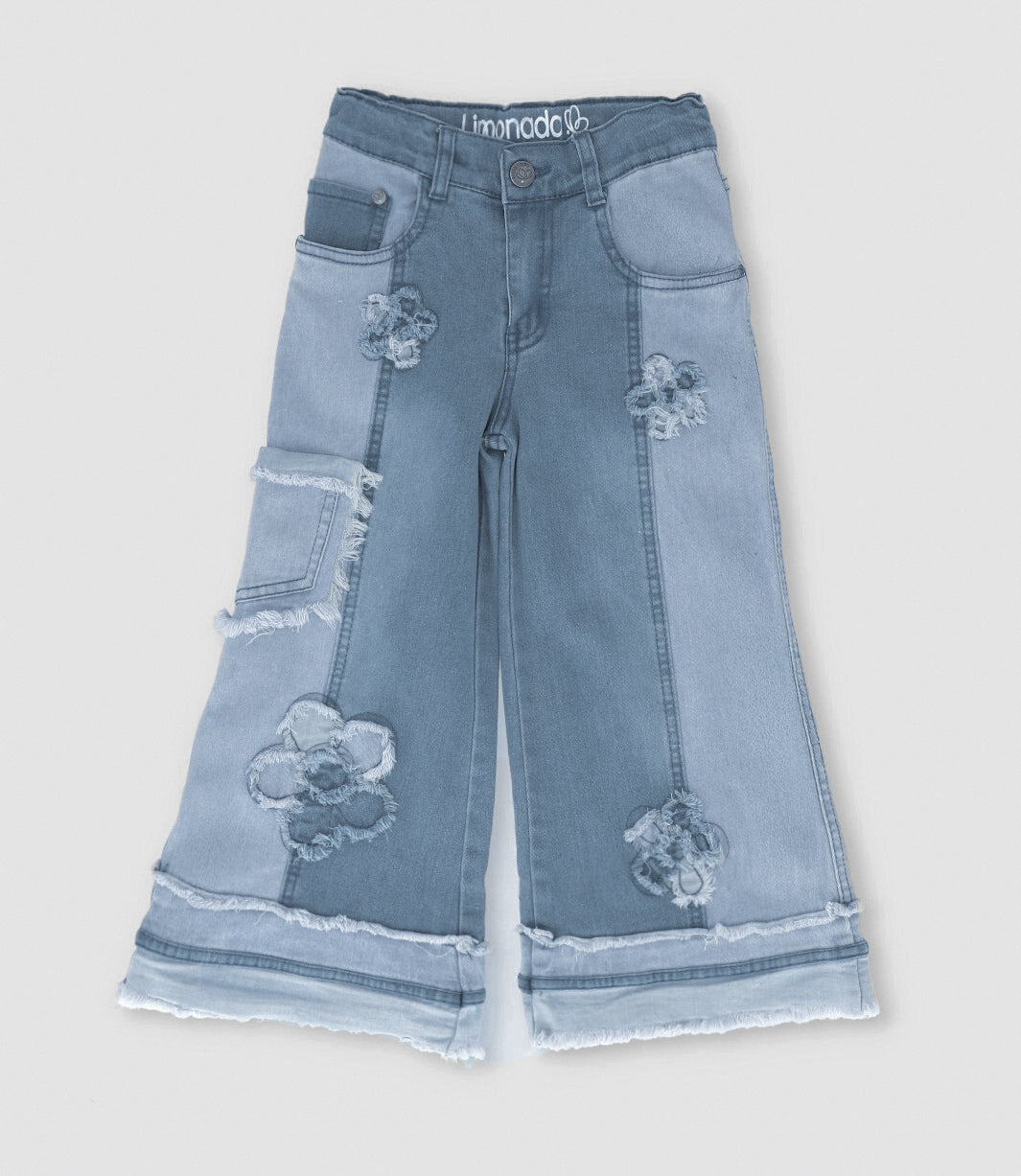Jeans niña aplicación de flores
