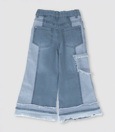 Jeans niña aplicación de flores