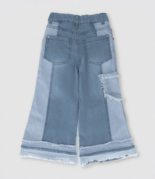 Jeans niña aplicación de flores