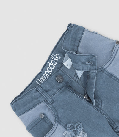 Jeans niña aplicación de flores