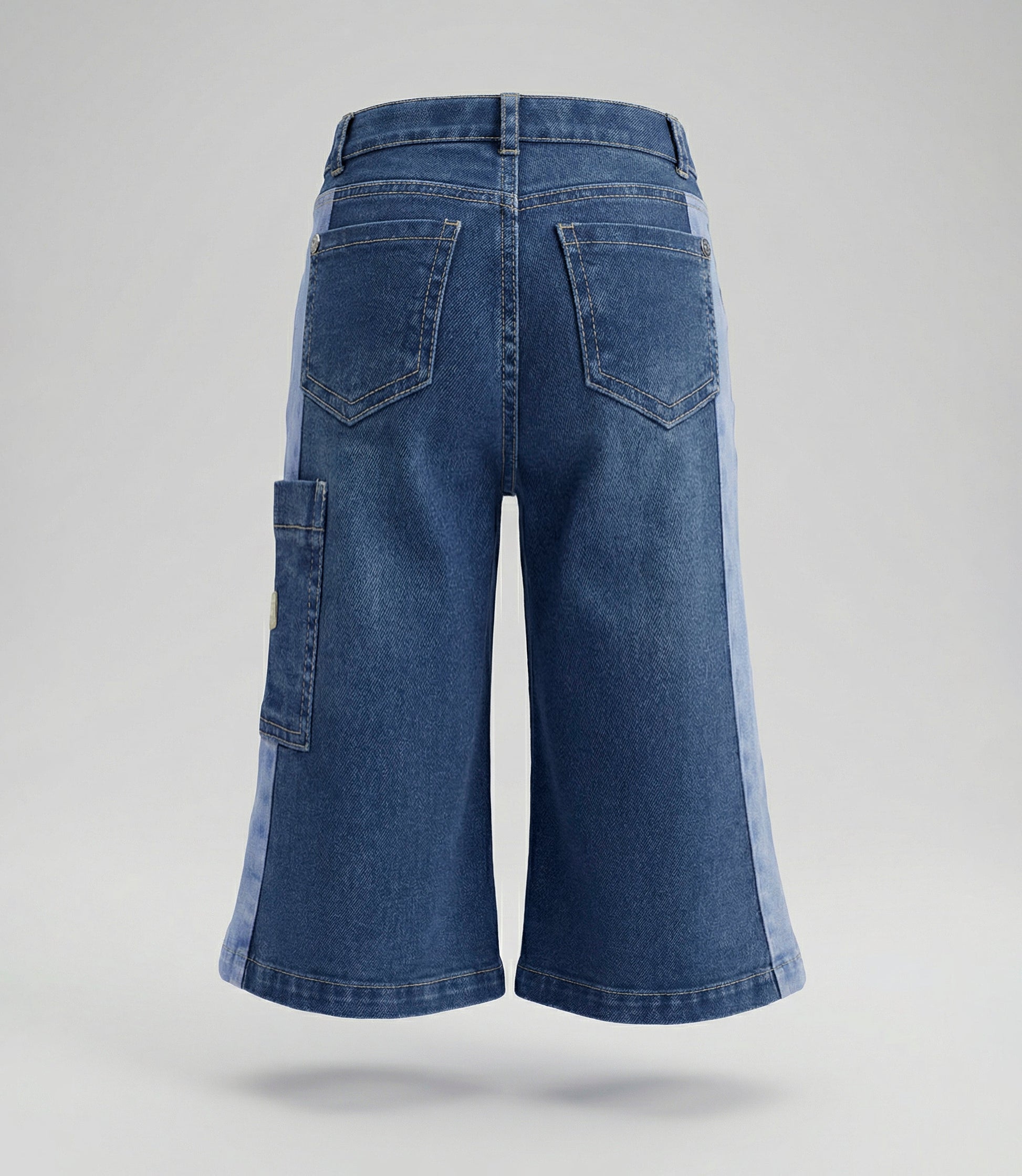 Jeans niña bicolor 2 años / Azul Marino