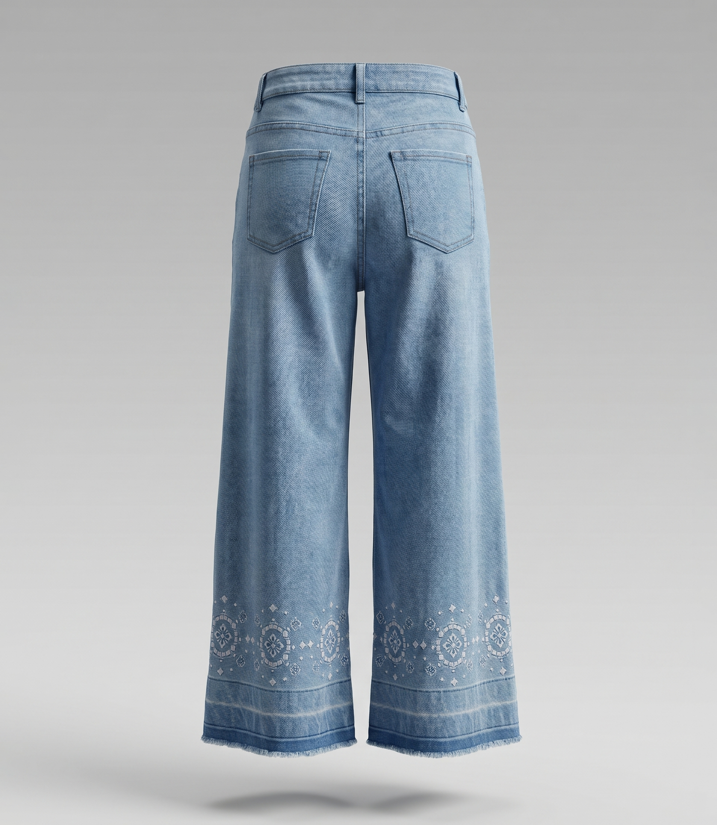Jeans niña acampanado boho 2 años / Celeste