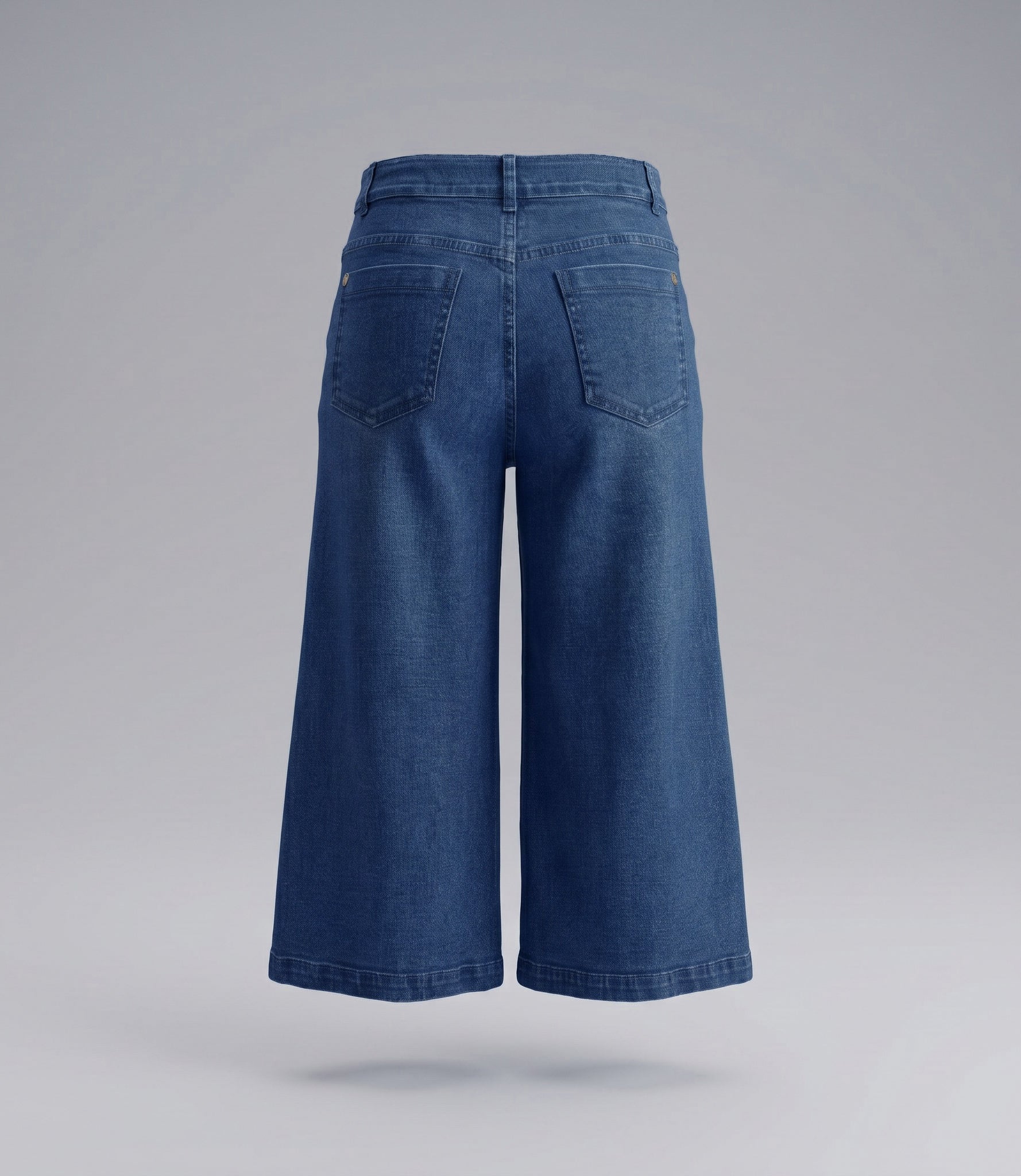 Jeans niña wide leg con cherry y lazos 2 años / Azul Marino
