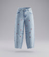 Jeans niña baloon con cherry