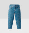 Jeans niña mom con bordado