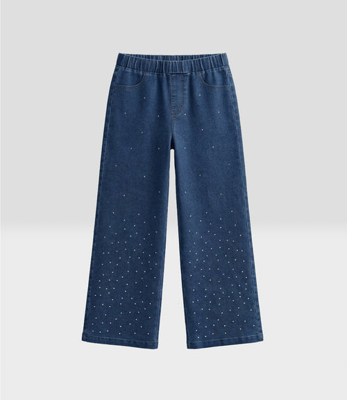 Jeans niña con brillos 2 años / Azul Marino